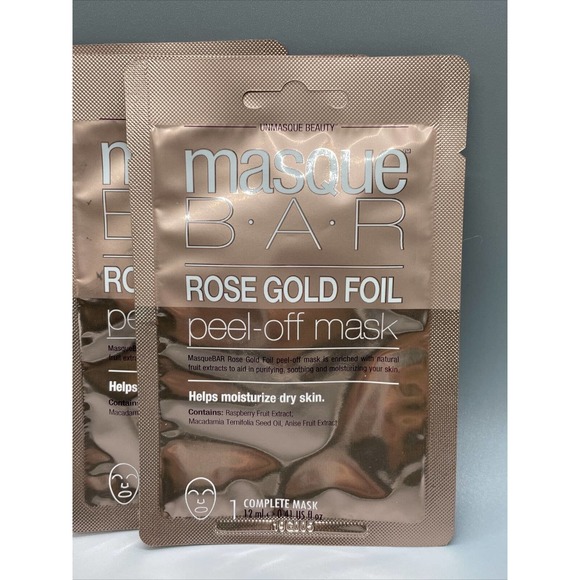 Rose Gold Foil Mask Masque Bar Peel Off Mask Lot #B275 - Picture 2 of 6